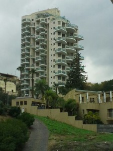 Het appartement zit op de 8ste verdieping